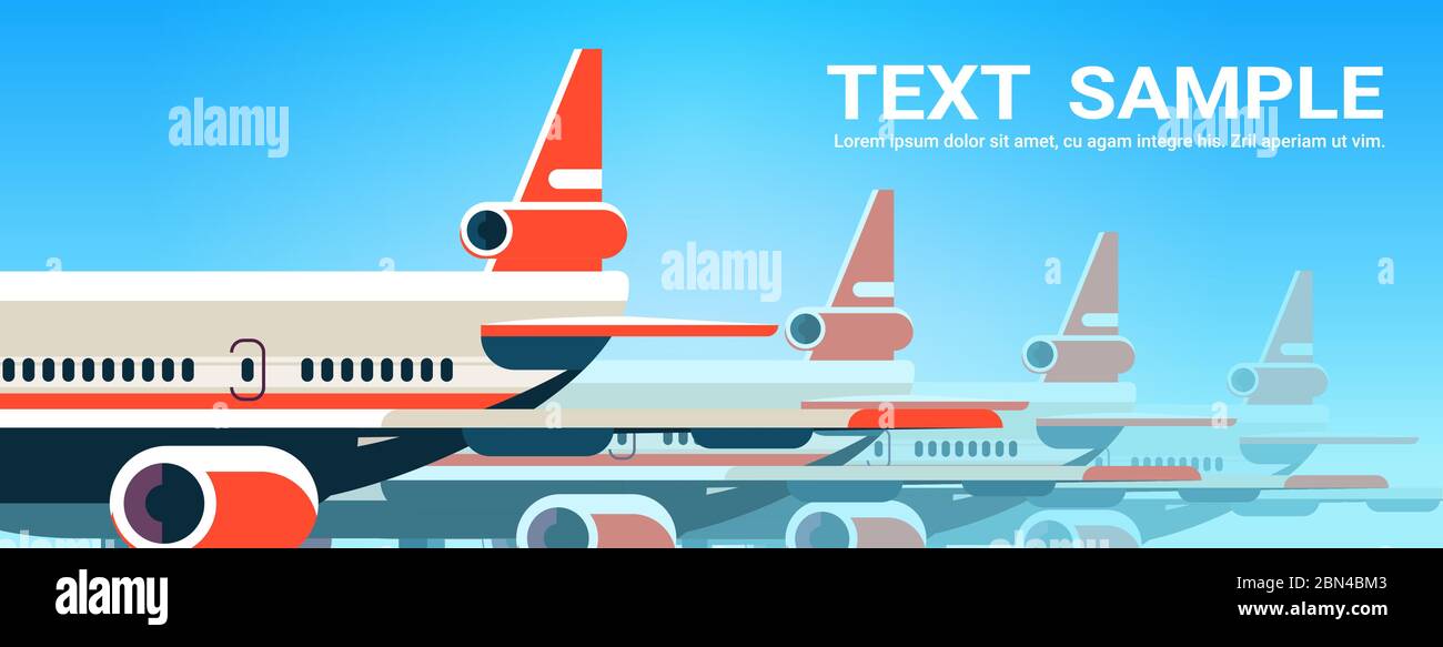 Flying airplane express delivery shipping concept Vector Image