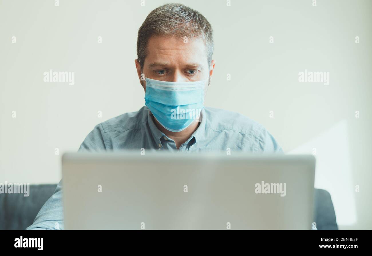 Sick man working computer hi-res stock photography and images - Alamy