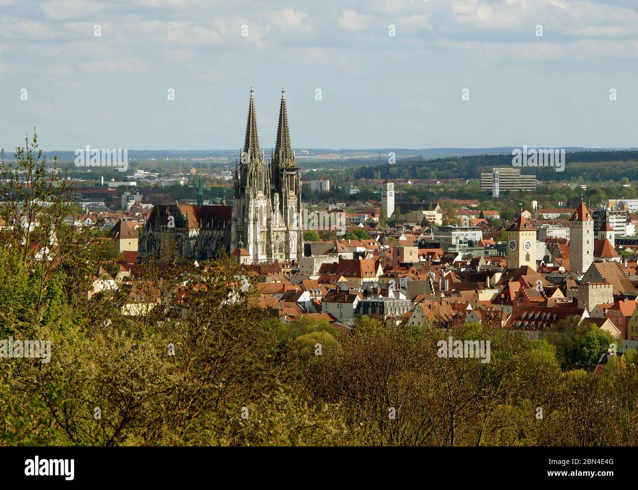 View over Regensburg Stock Photo