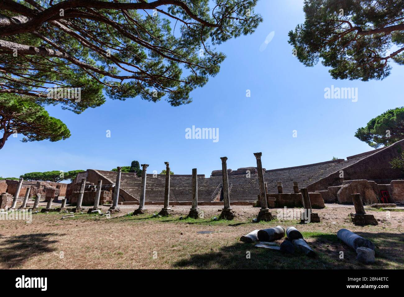 Teatro di Ostia, Roman amphitheater, Ostia Antica, Ostia, Italy Stock