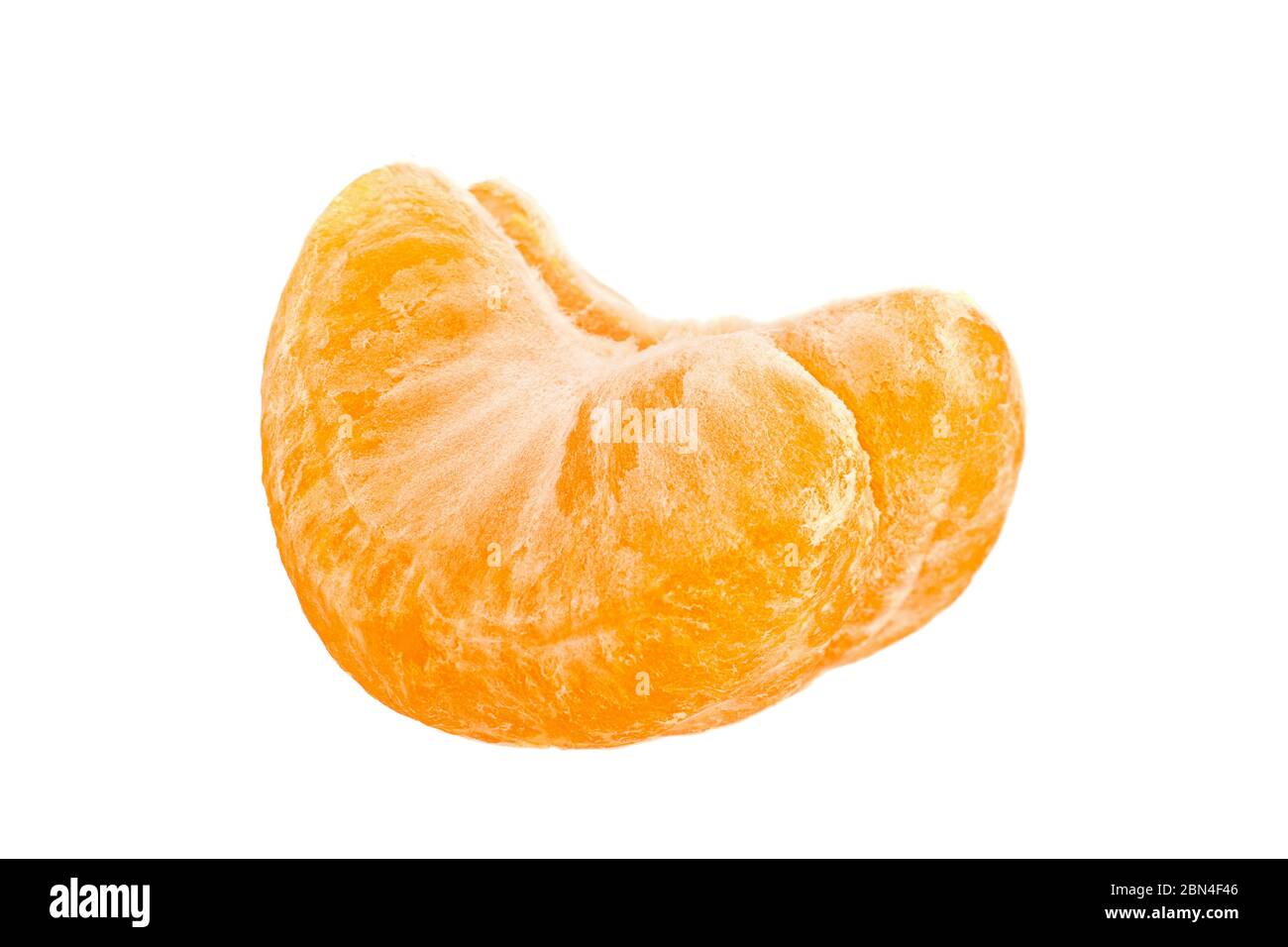 Ripe tangerine fruit closeup isolated on white background Stock Photo