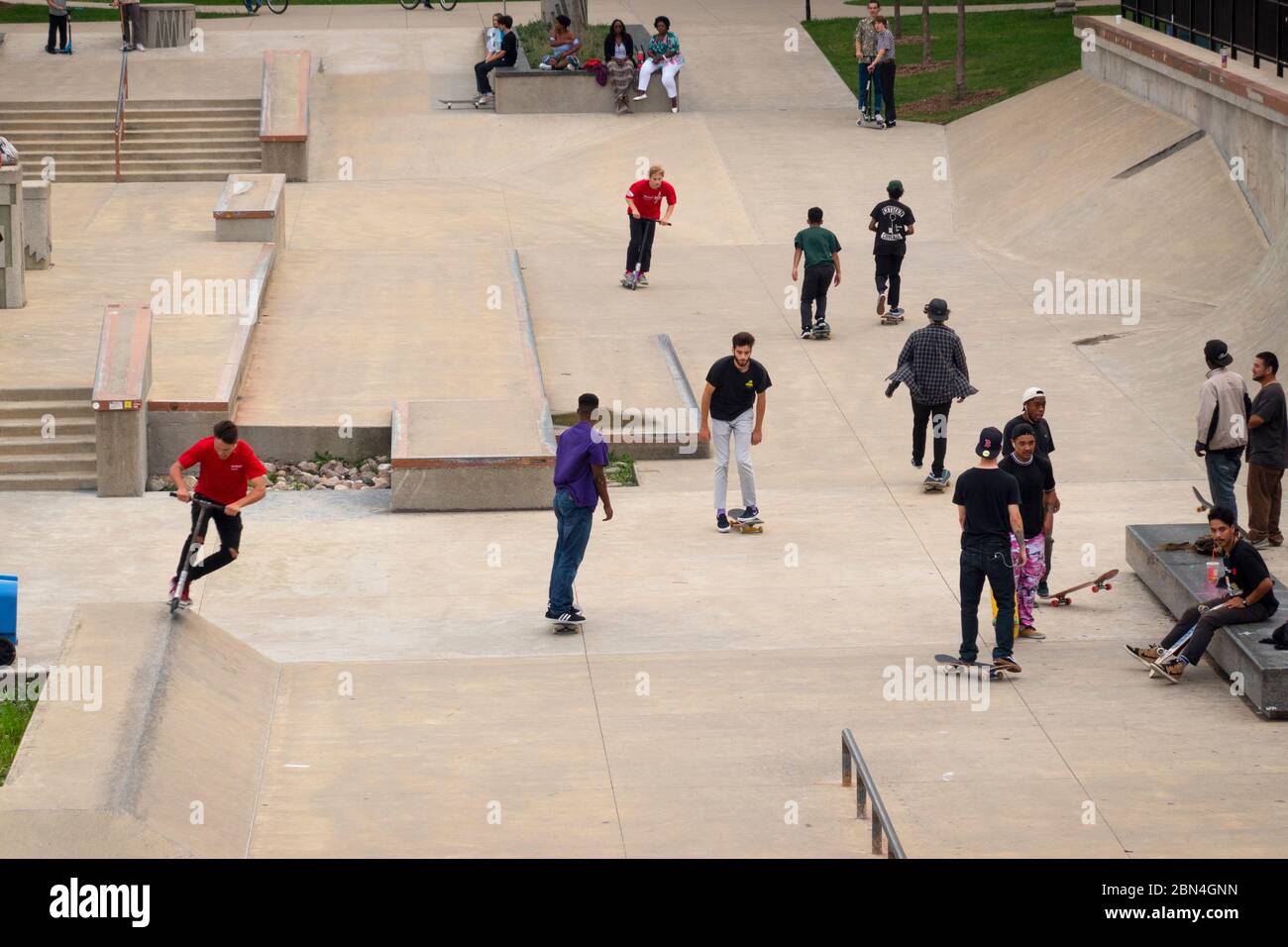 Grant Skate Park Chicago Illinois Stock Photo Alamy