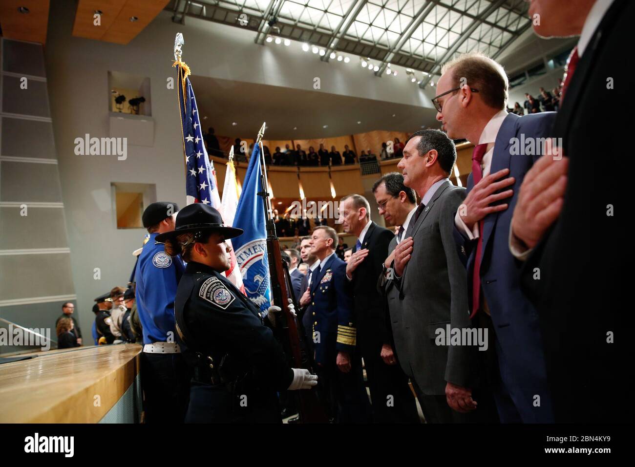 Colors are placed as Dept. of Homeland Security Secretary Kirstjen