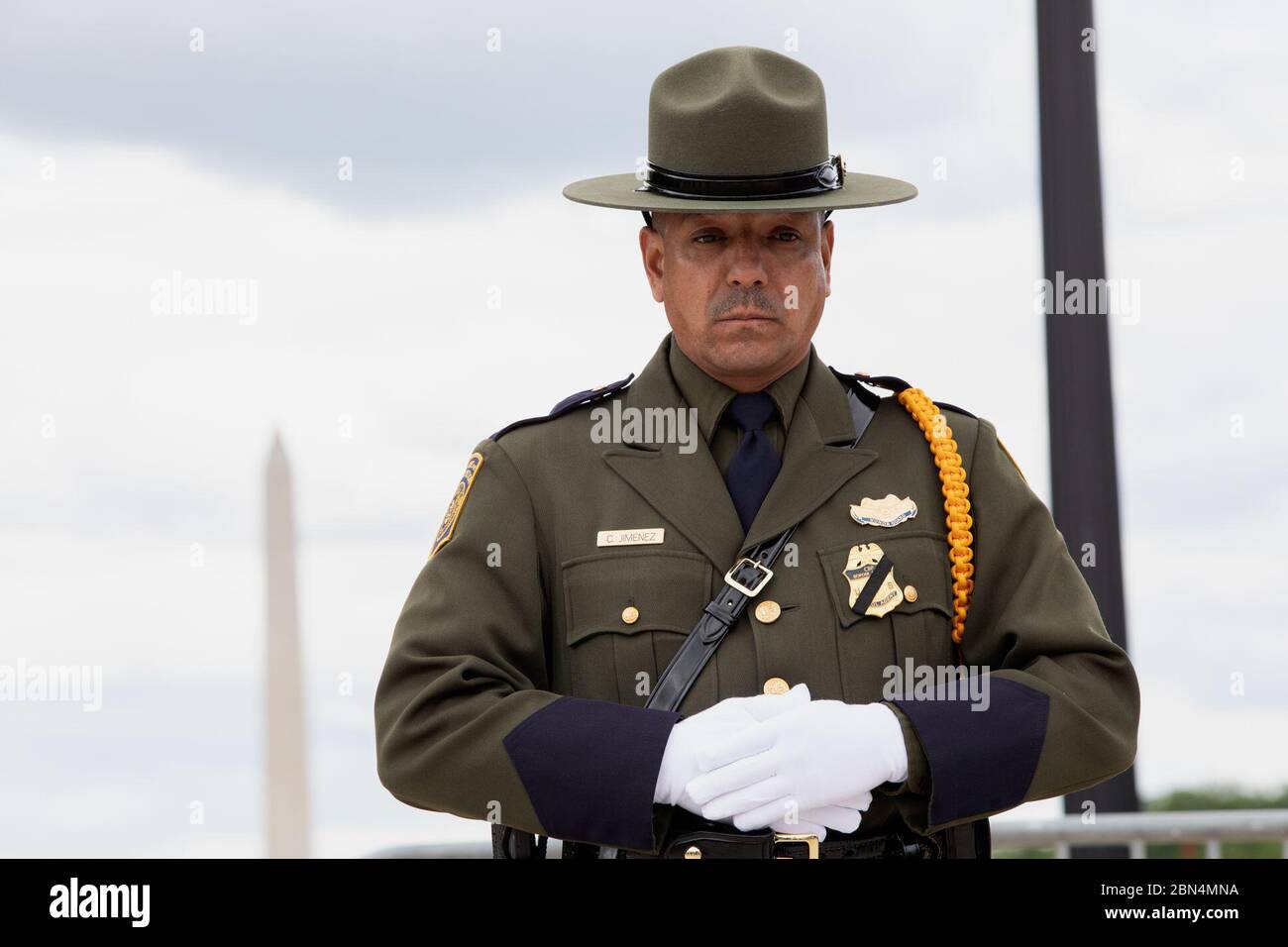 U.S. Customs and Border Protection personnel perform in the Steve Young