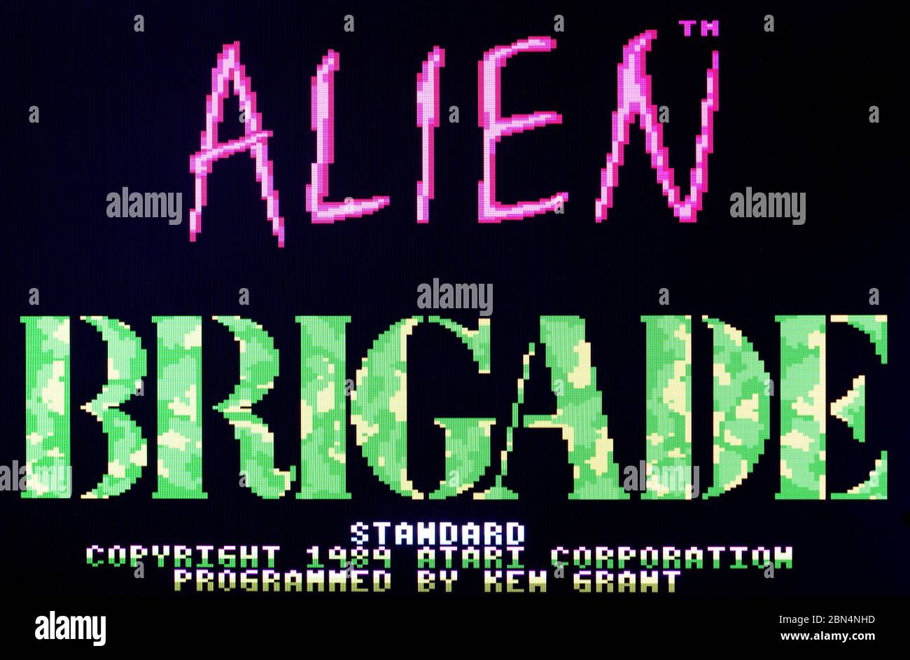 Alien Brigade - Atari 7800 Videgame Stock Photo