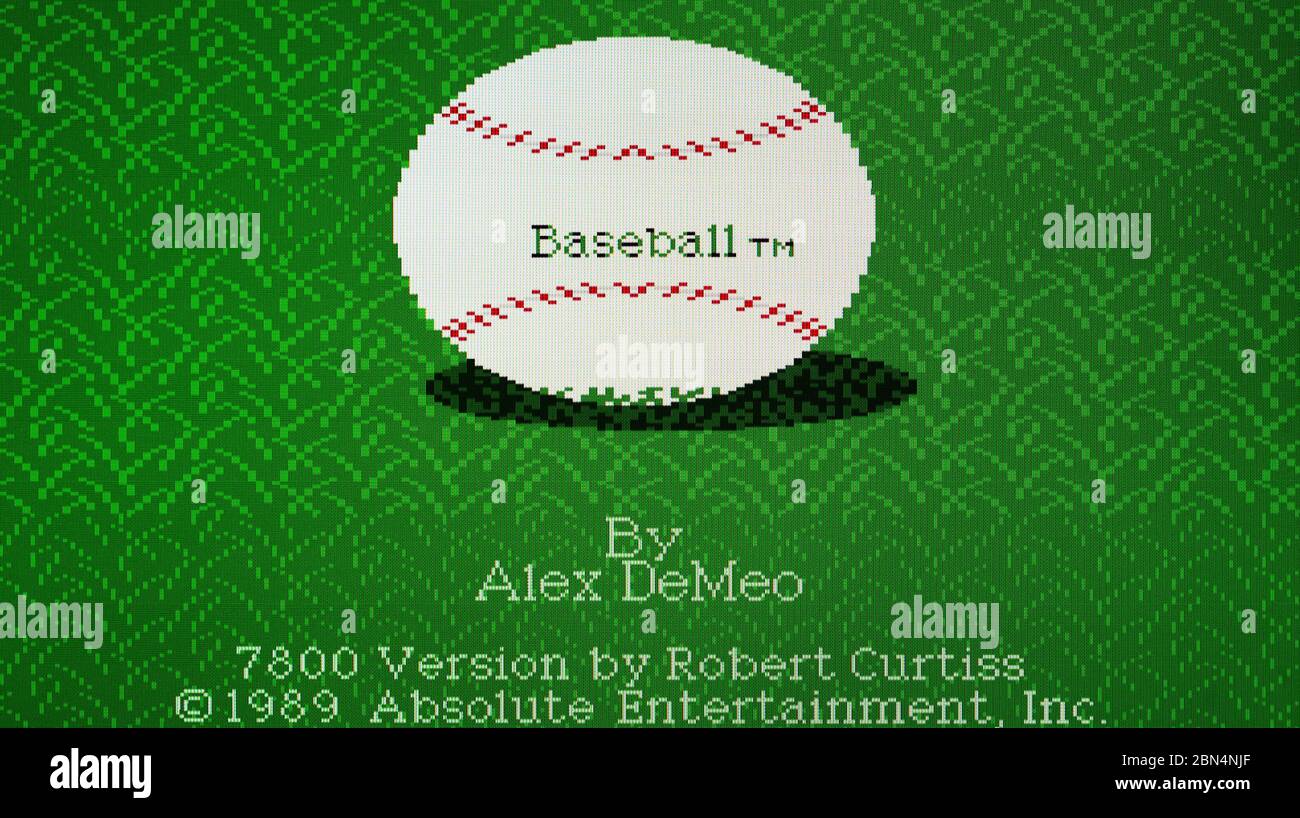 Baseball - Atari 7800 Videgame Stock Photo