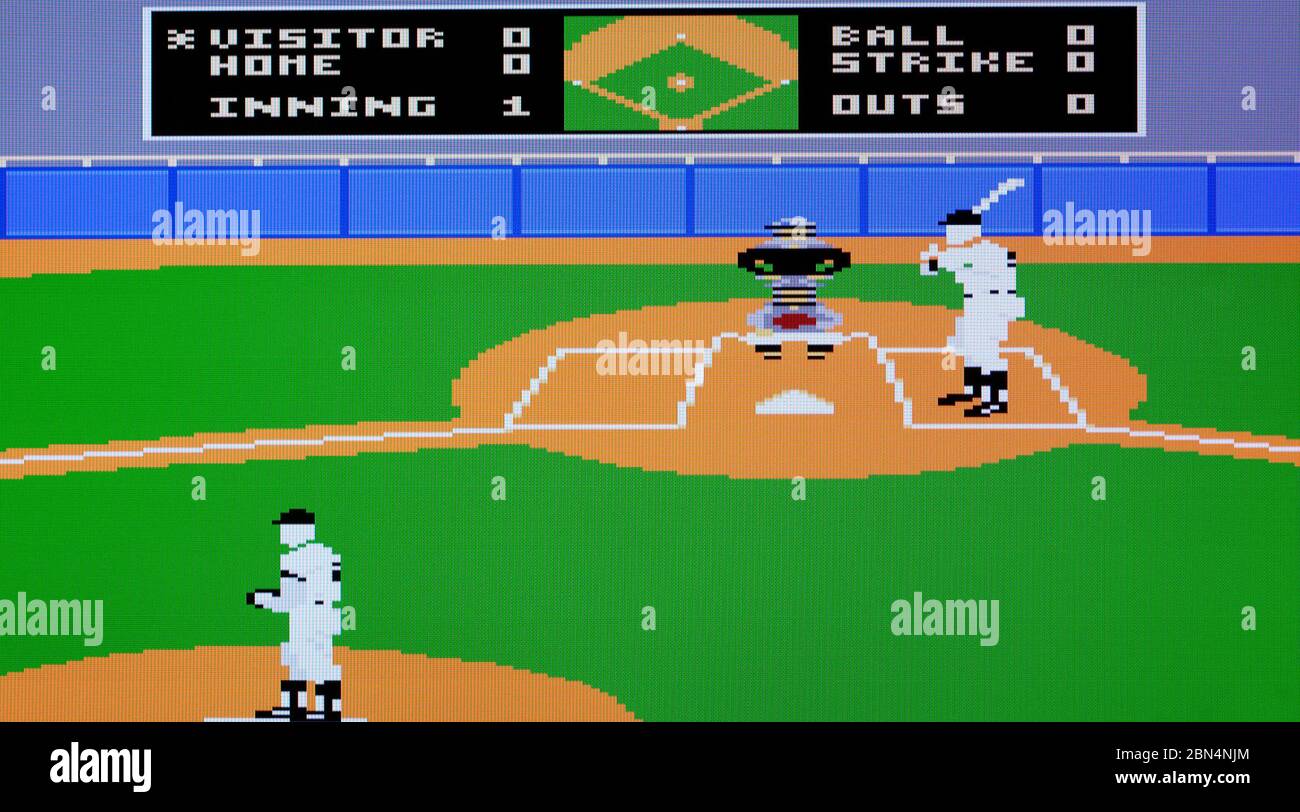 Baseball - Atari 7800 Videgame Stock Photo
