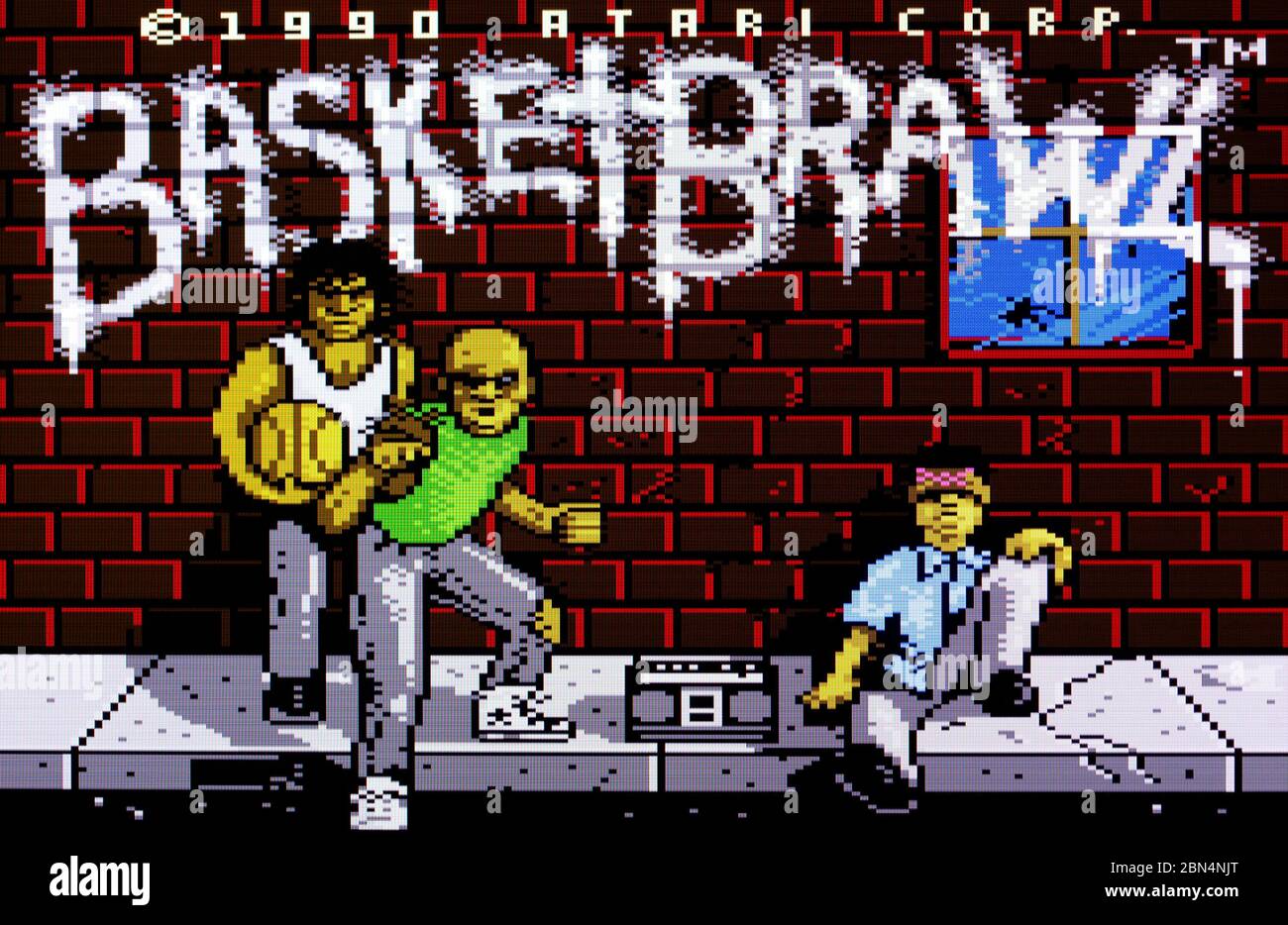 Basketbrawl - Atari 7800 Videgame Stock Photo