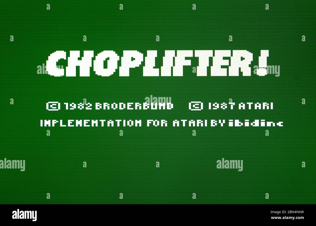 Choplifter! - Atari 7800 Videgame Stock Photo