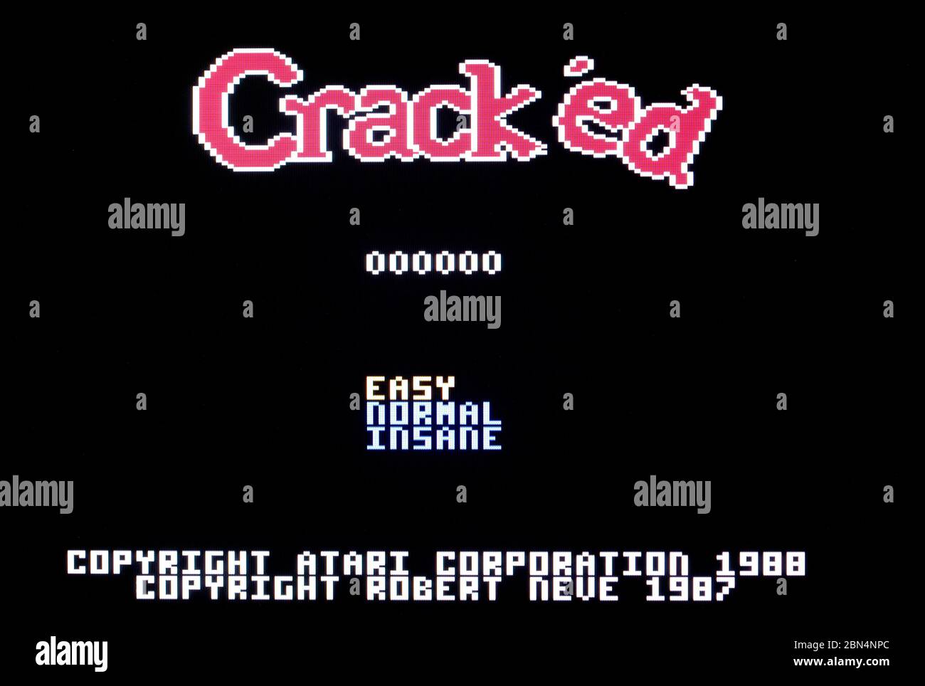 Crack'ed - Atari 7800 Videgame Stock Photo