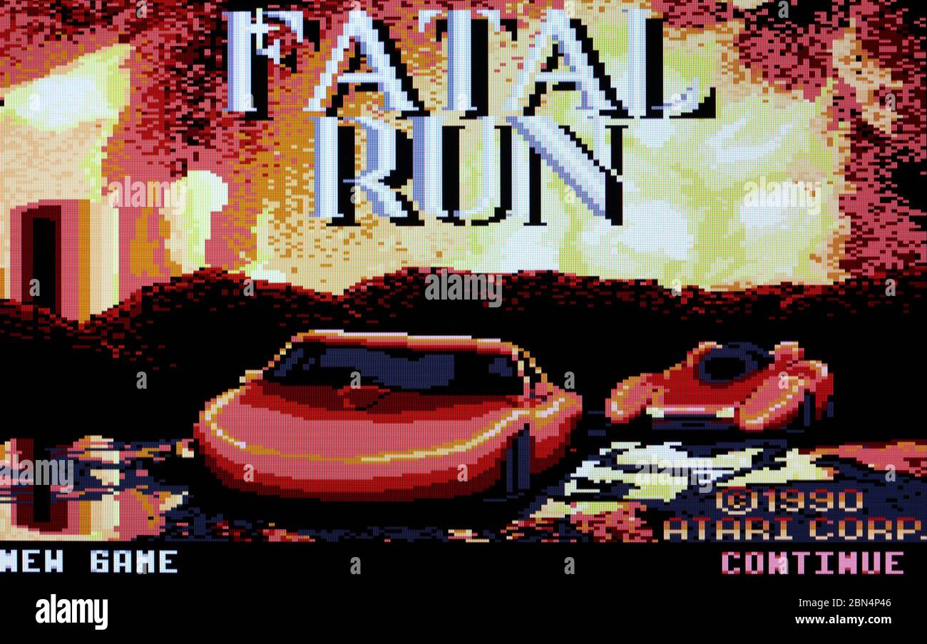 Fatal Run - Atari 7800 Videgame Stock Photo