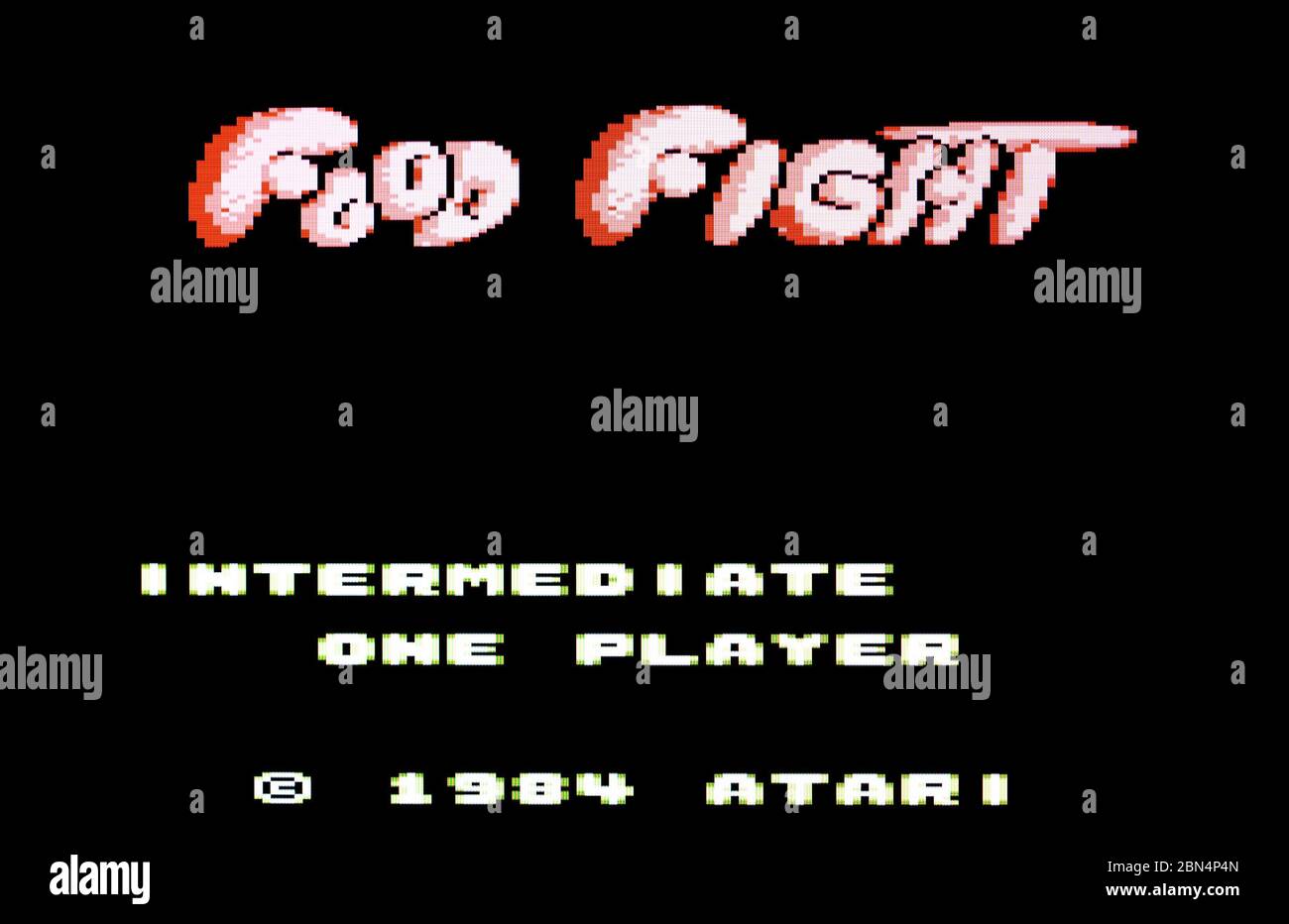 Food Fight - Atari 7800 Videgame Stock Photo