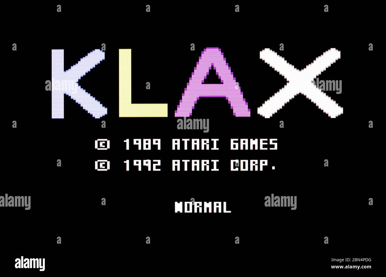 Klax - Atari 7800 Videgame Stock Photo
