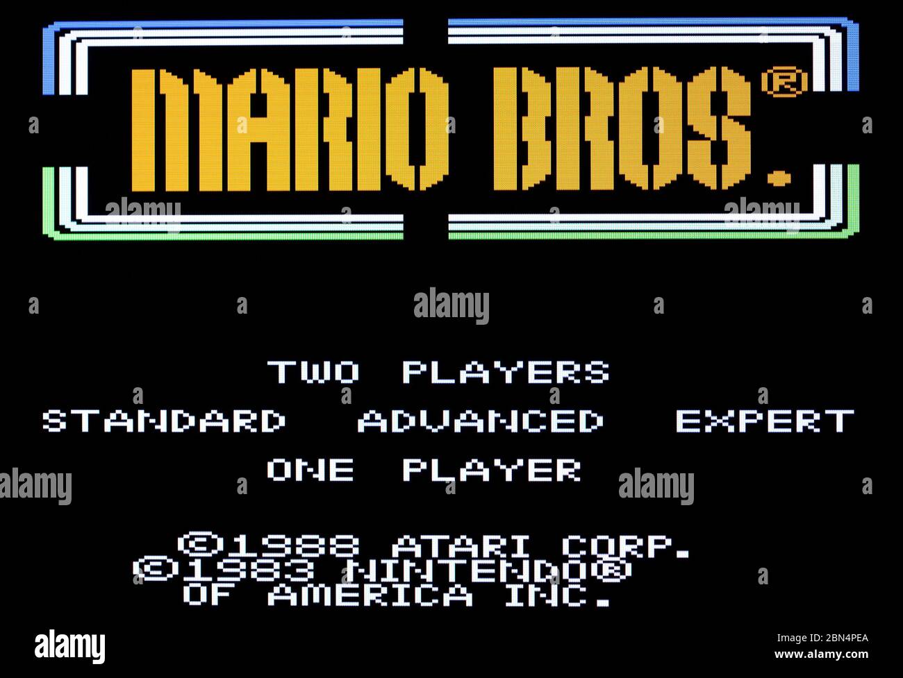 Mario Bros - Atari 7800 Videgame Stock Photo