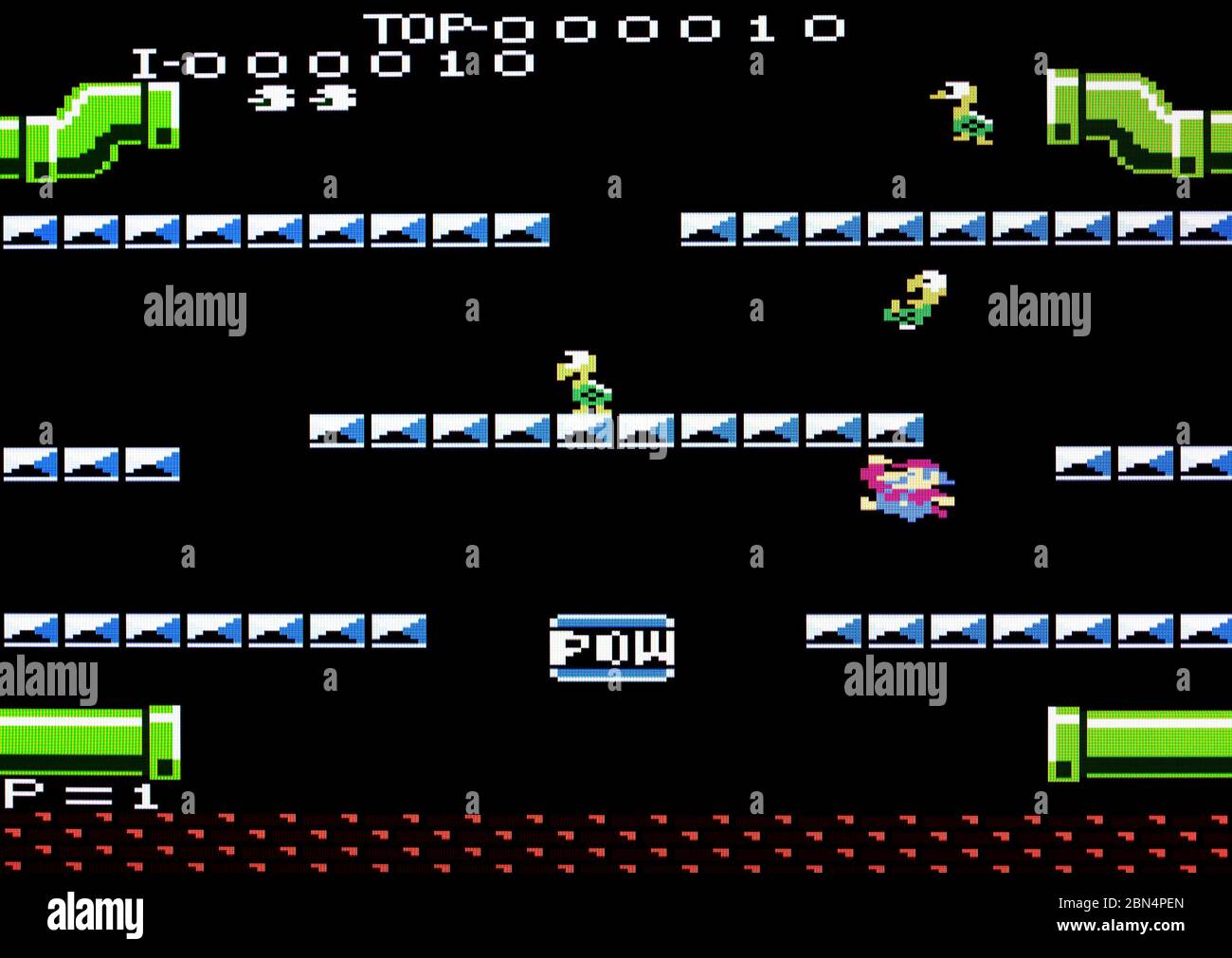 Mario Bros - Atari 7800 Videgame Stock Photo