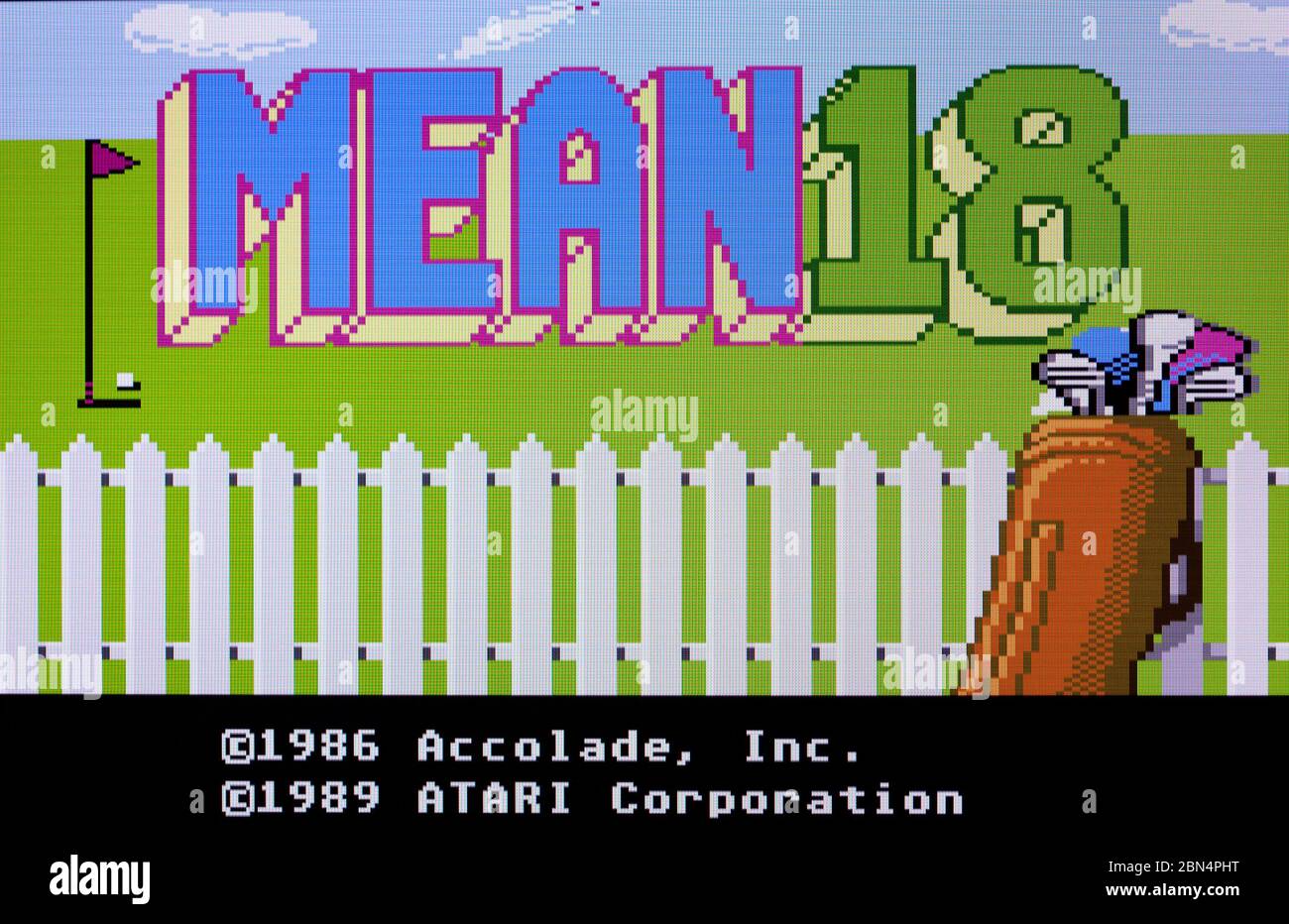 Mean 18 - Atari 7800 Videgame Stock Photo