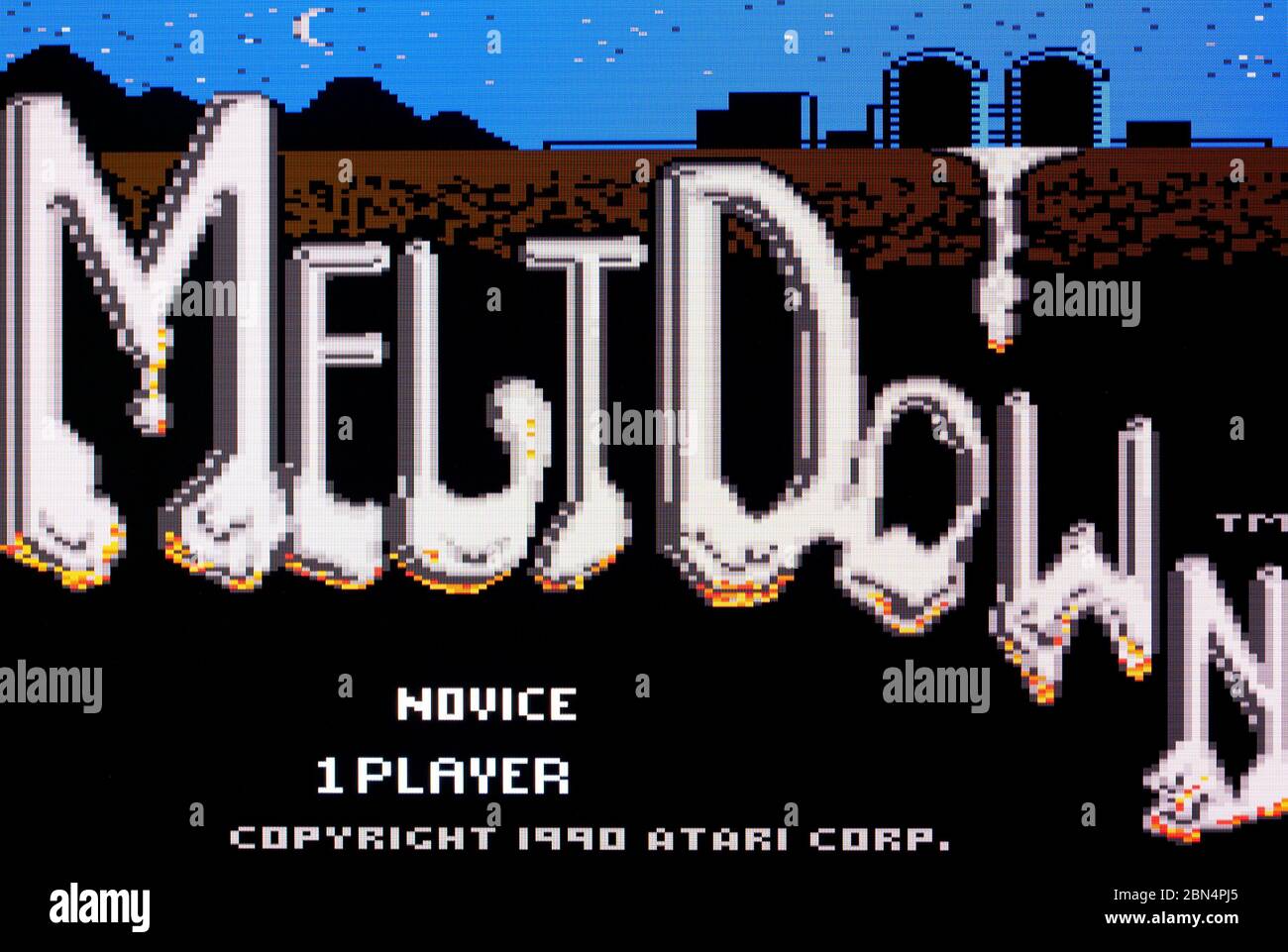 Meltdown - Atari 7800 Videgame Stock Photo