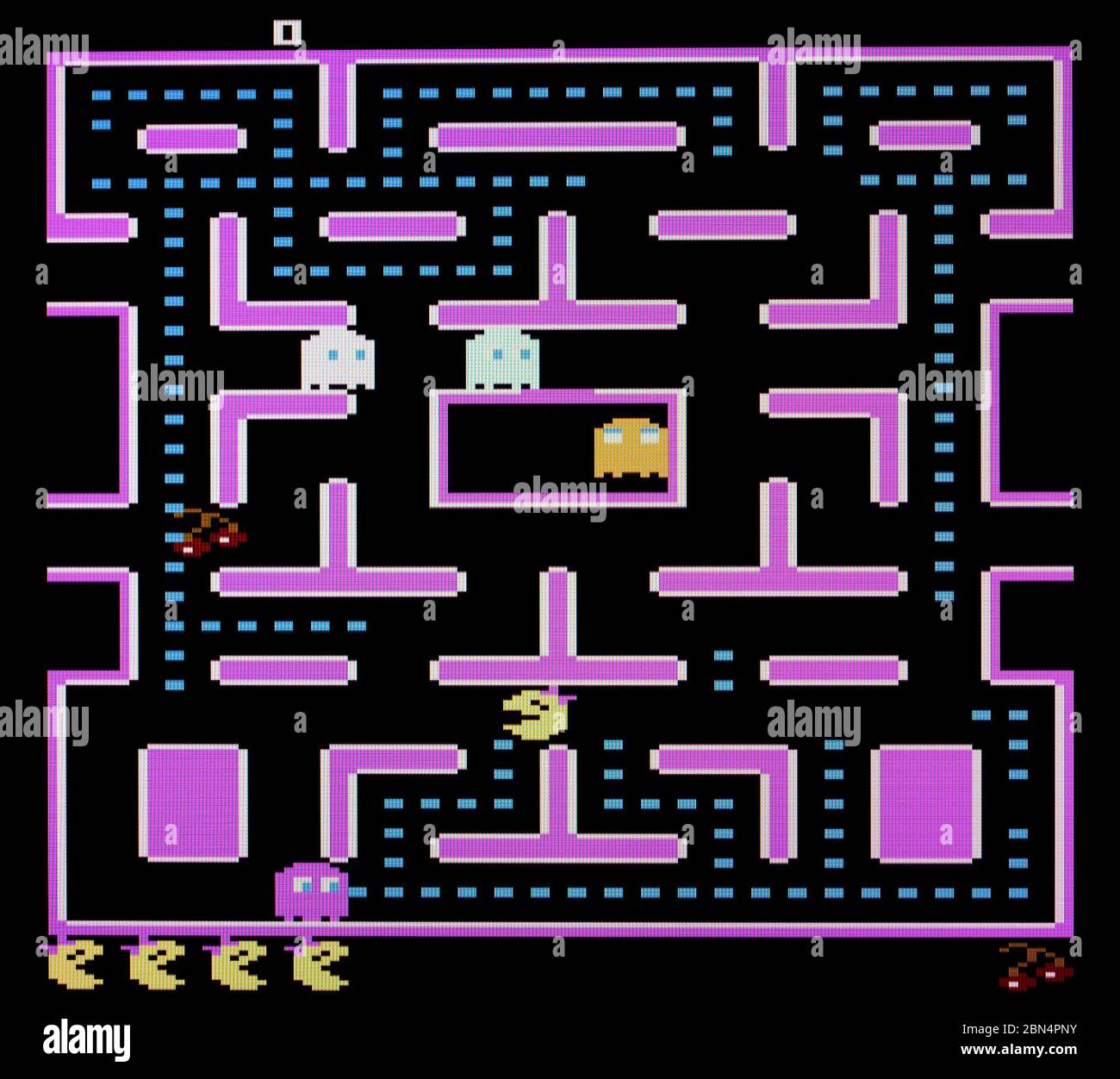Ms Pac-Man - Atari 7800 Videgame Stock Photo