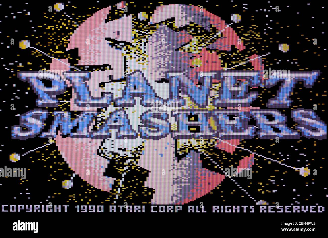 Planet Smashers - Atari 7800 Videgame Stock Photo