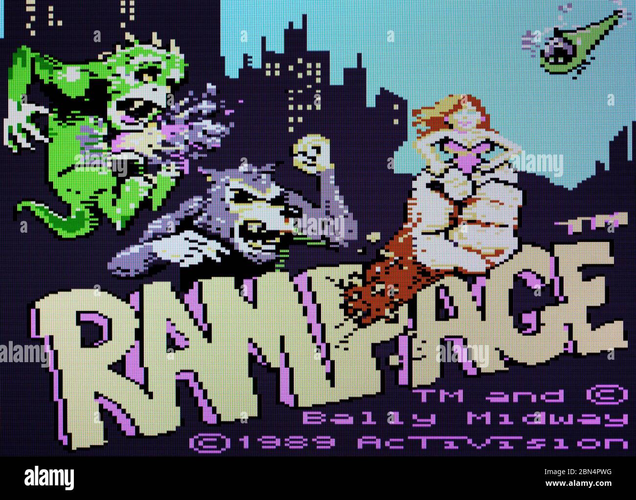 Rampage - Atari 7800 Videgame Stock Photo