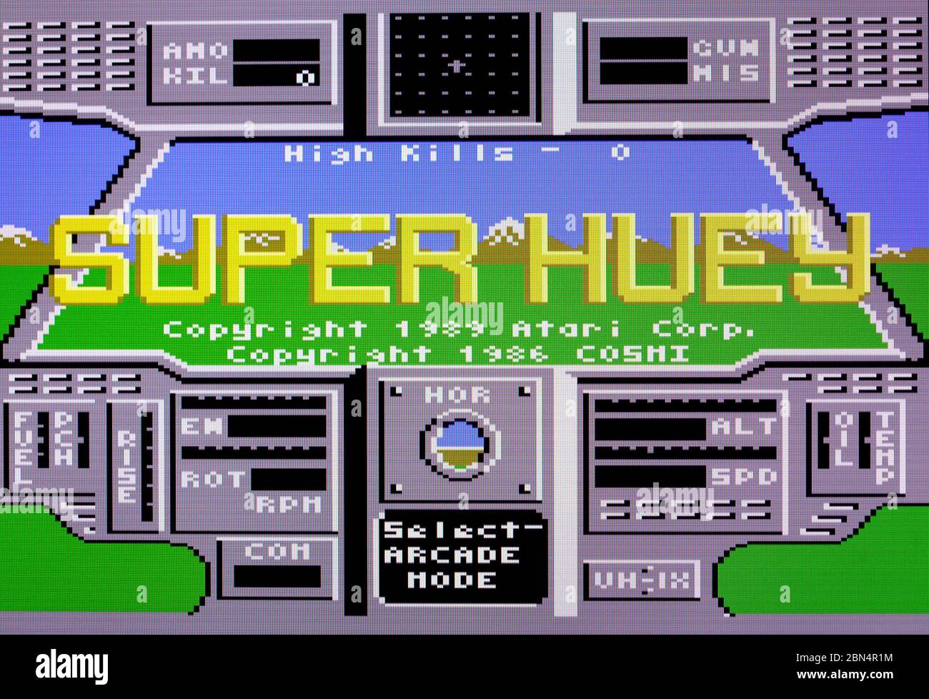 Super Huey - Atari 7800 Videgame Stock Photo