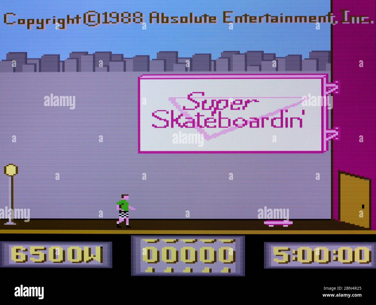 Super Skateboardin' - Atari 7800 Videgame Stock Photo