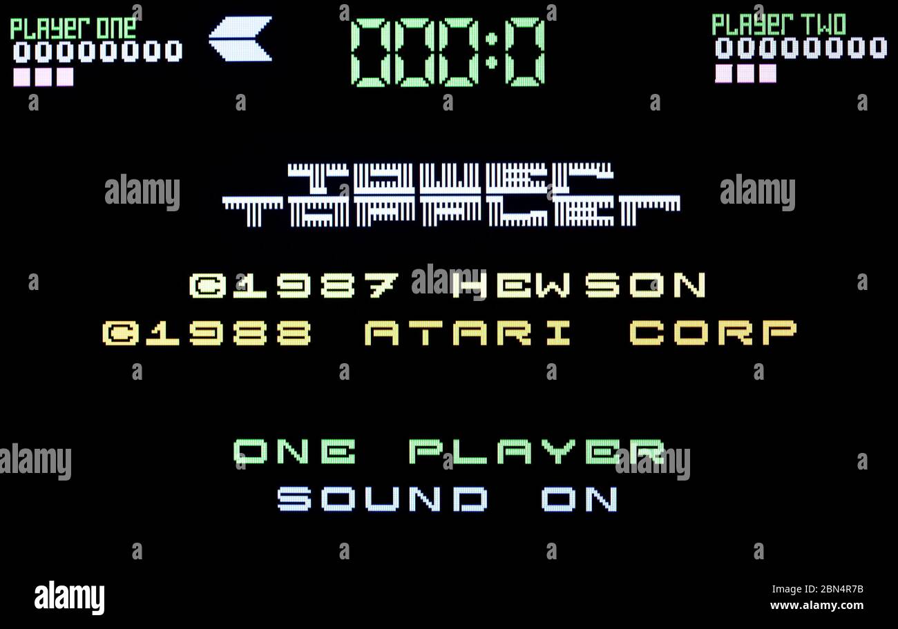 Tower Toppler - Atari 7800 Videgame Stock Photo