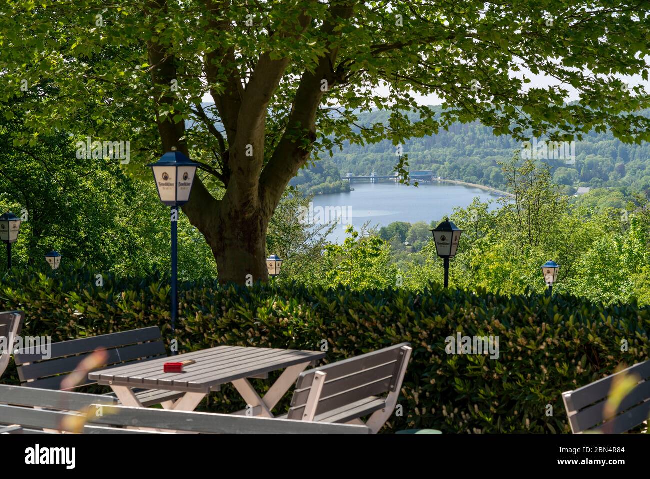 Restaurant, beer garden, Heimliche Liebe, secret love, above Lake