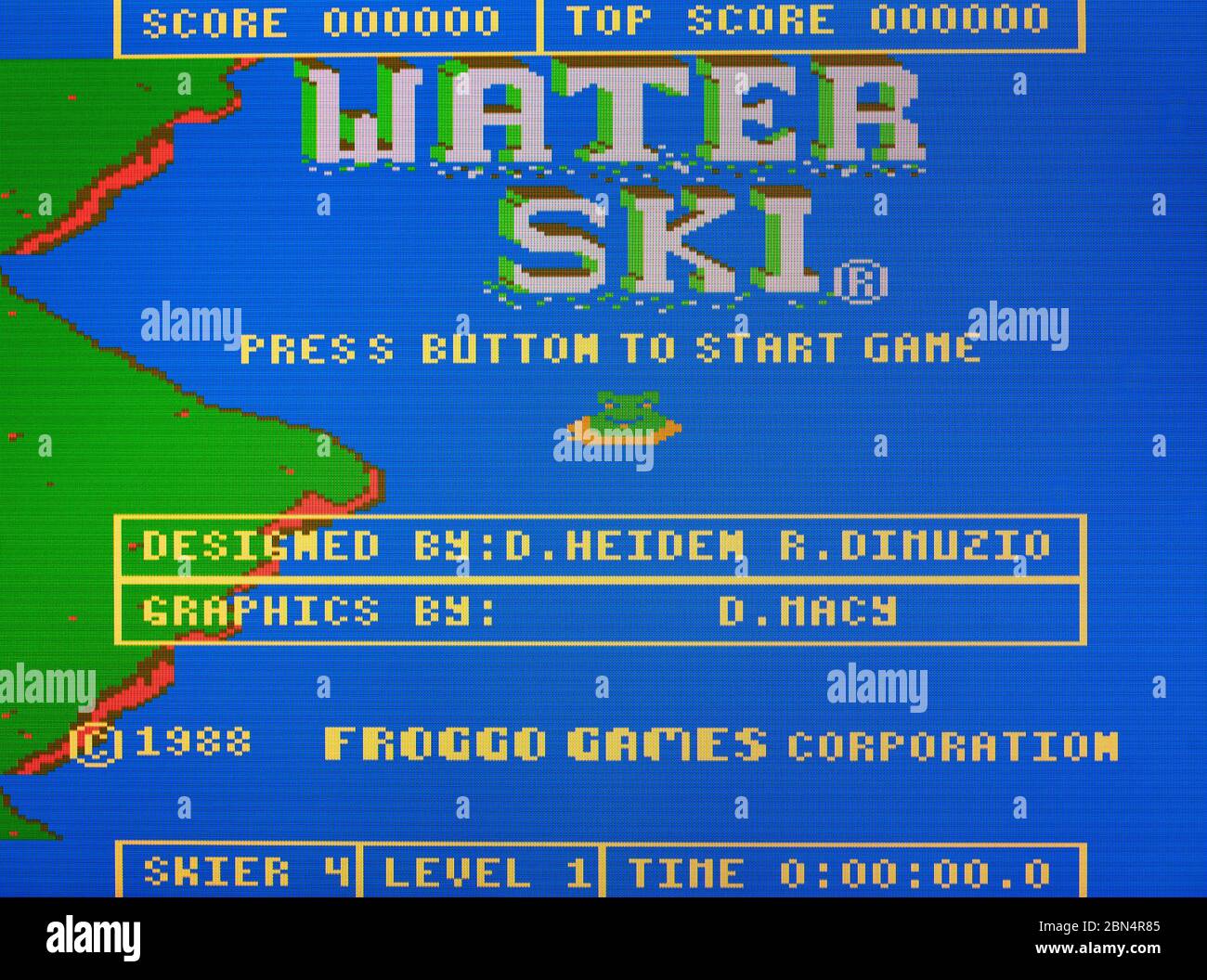 Water Ski - Atari 7800 Videgame Stock Photo