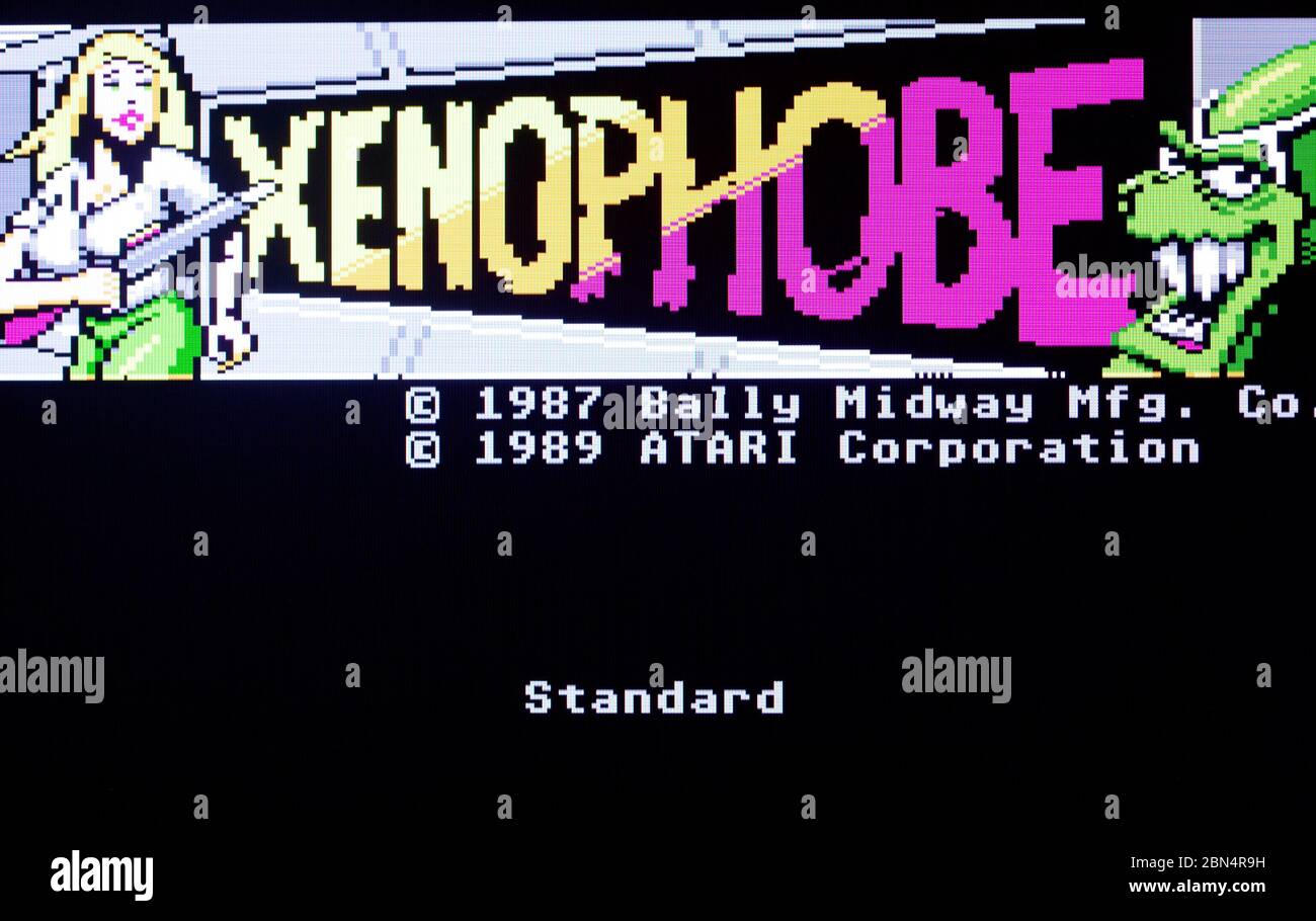 Xenophobe - Atari 7800 Videgame Stock Photo