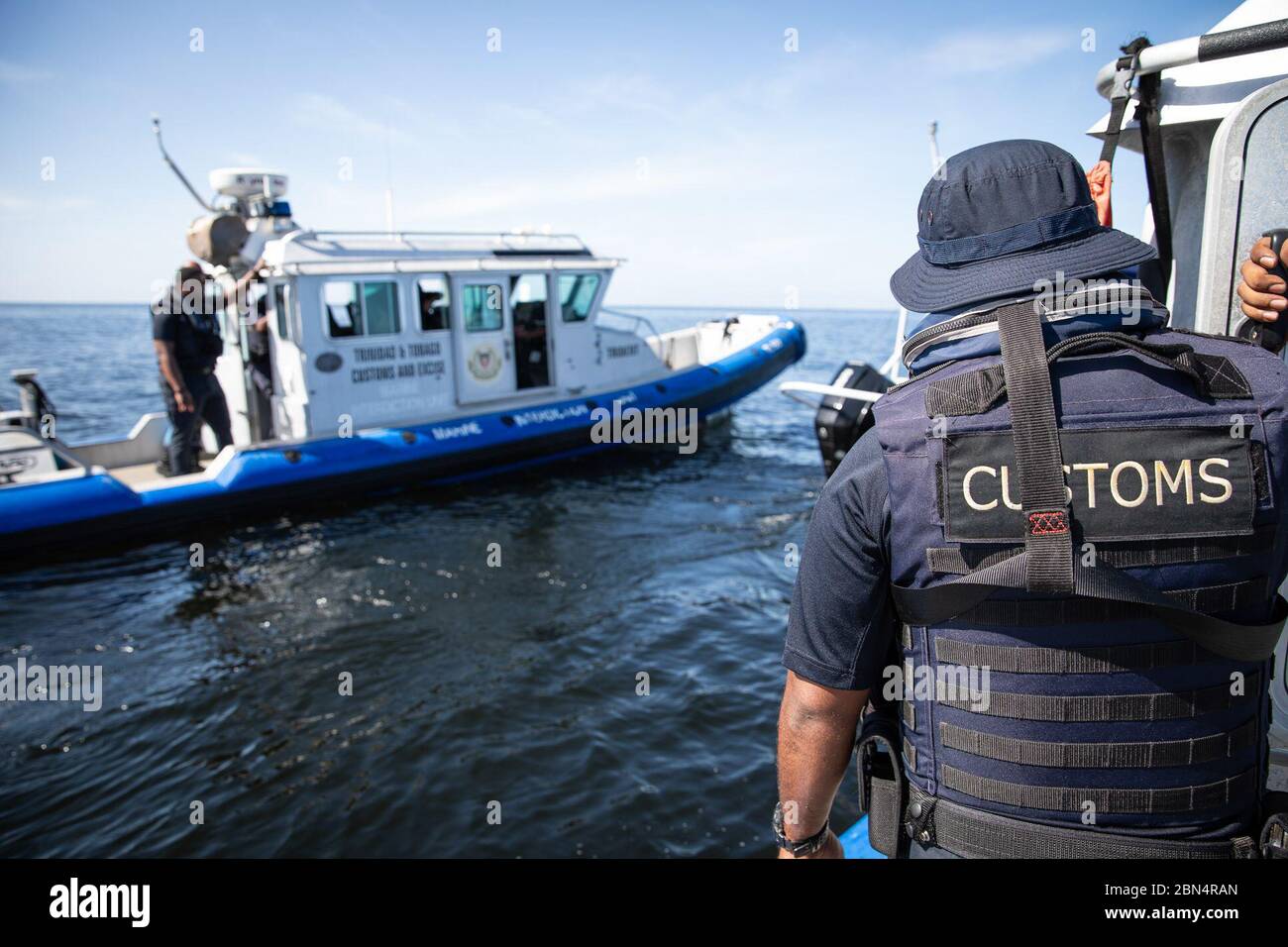 Trinidad and Tobago Customs and Excise SAFE boats reconvene off the coast of Chaguaramas, Trinidad after scenario-based trainings conducted by U.S. Customs and Border Protection Air and Marine Operations off the coast of off the coast of Chaguaramas, Trinidad, Sept. 26, 2019. CBP Stock Photo