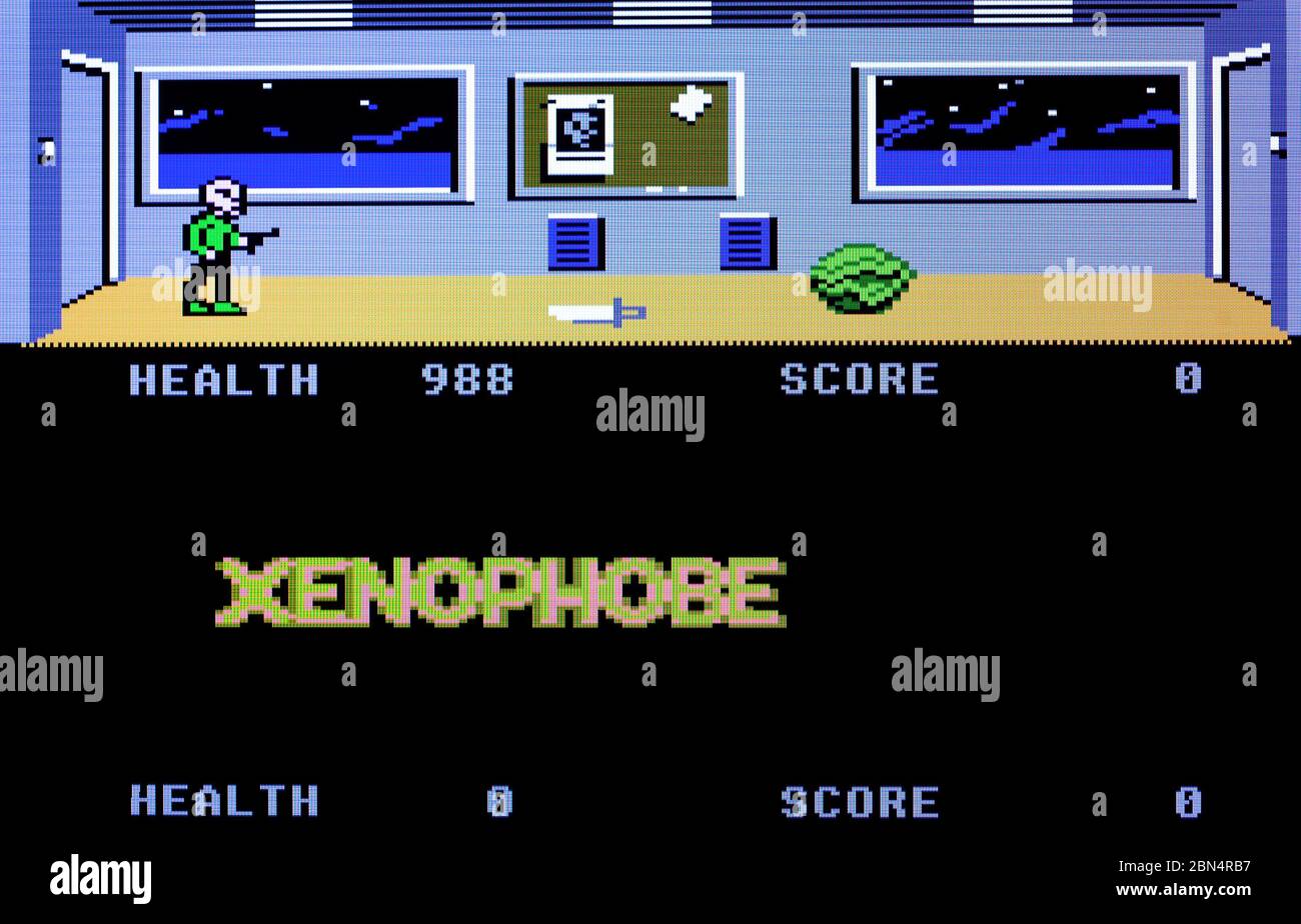 Xenophobe - Atari 7800 Videgame Stock Photo