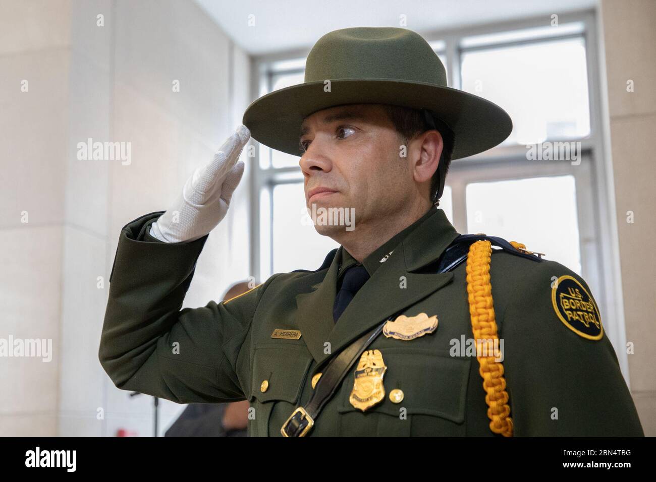 Customs and Border Patrol Agent Salutes