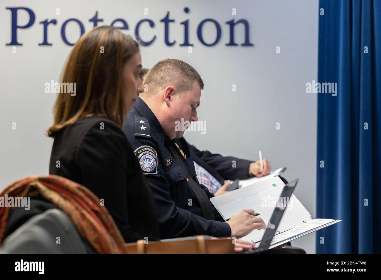 Brenda Smith Executive Assistant Commissioner Office Of Trade And Dan Tanciar A Executive Director Office Of Field Operations Host A Press Conference At Cbp Headquarters In Washington Dc To Announce The Results