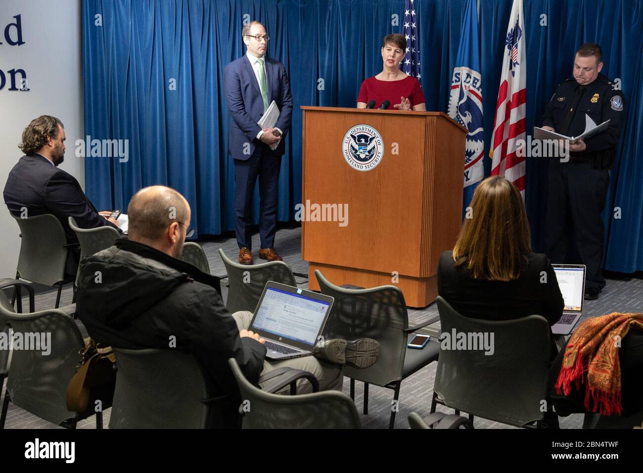 Brenda Smith Executive Assistant Commissioner Office Of Trade And Dan Tanciar A Executive Director Office Of Field Operations Host A Press Conference At Cbp Headquarters In Washington Dc To Announce The Results