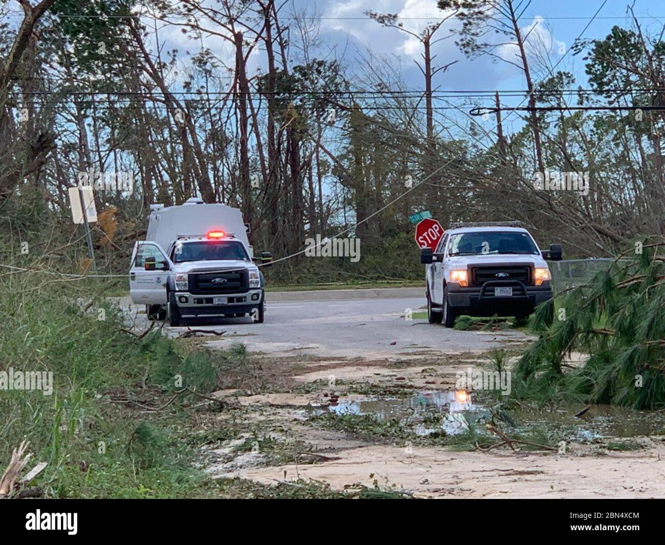 Following the landfall of Hurricane Michael, U.S. Border Patrol agents ...