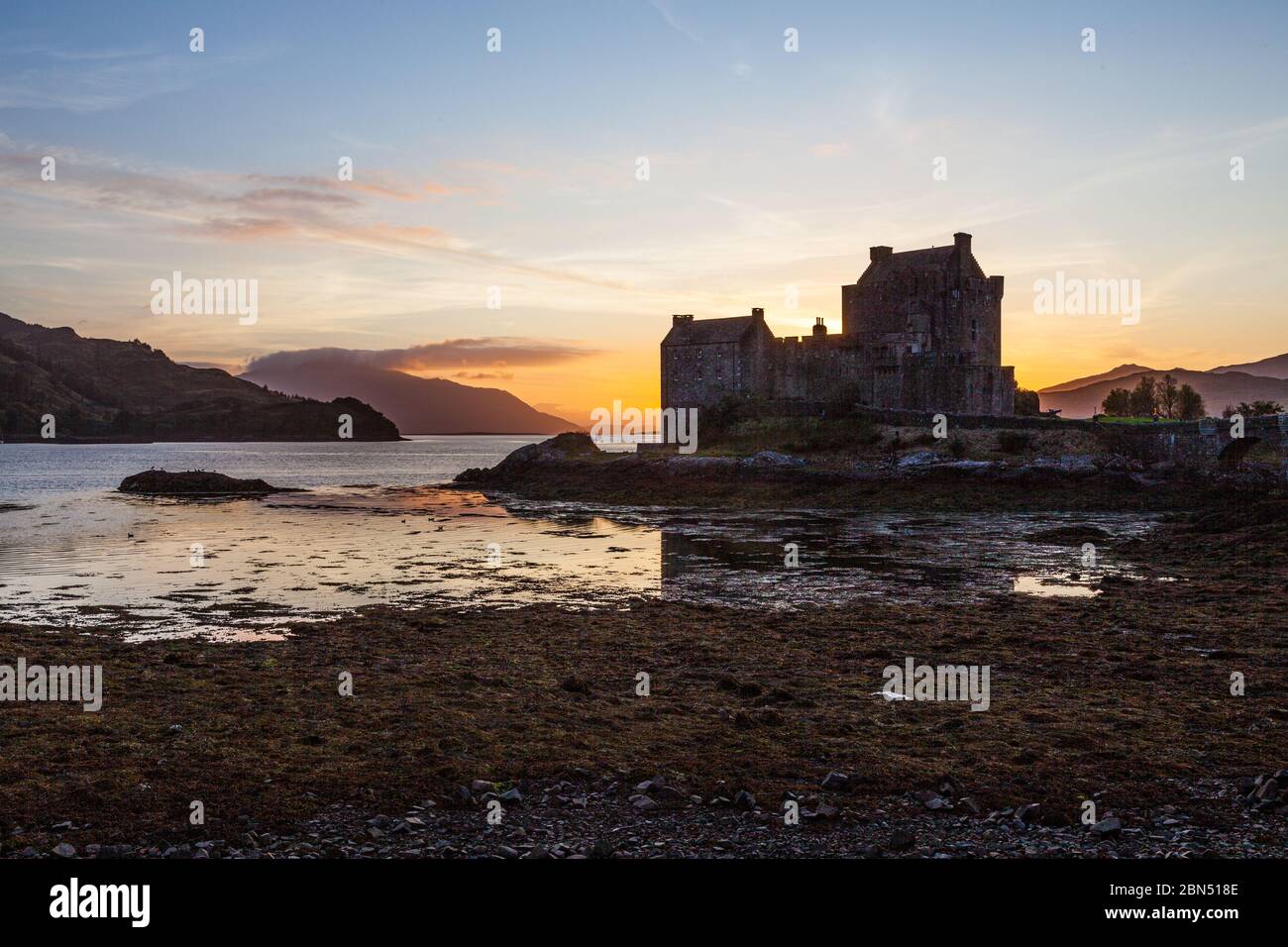 Eilean Donan Castle, Loch Duich, Dornie, Kyle of Lochalsh, Western Highlands, Scotland Stock Photo