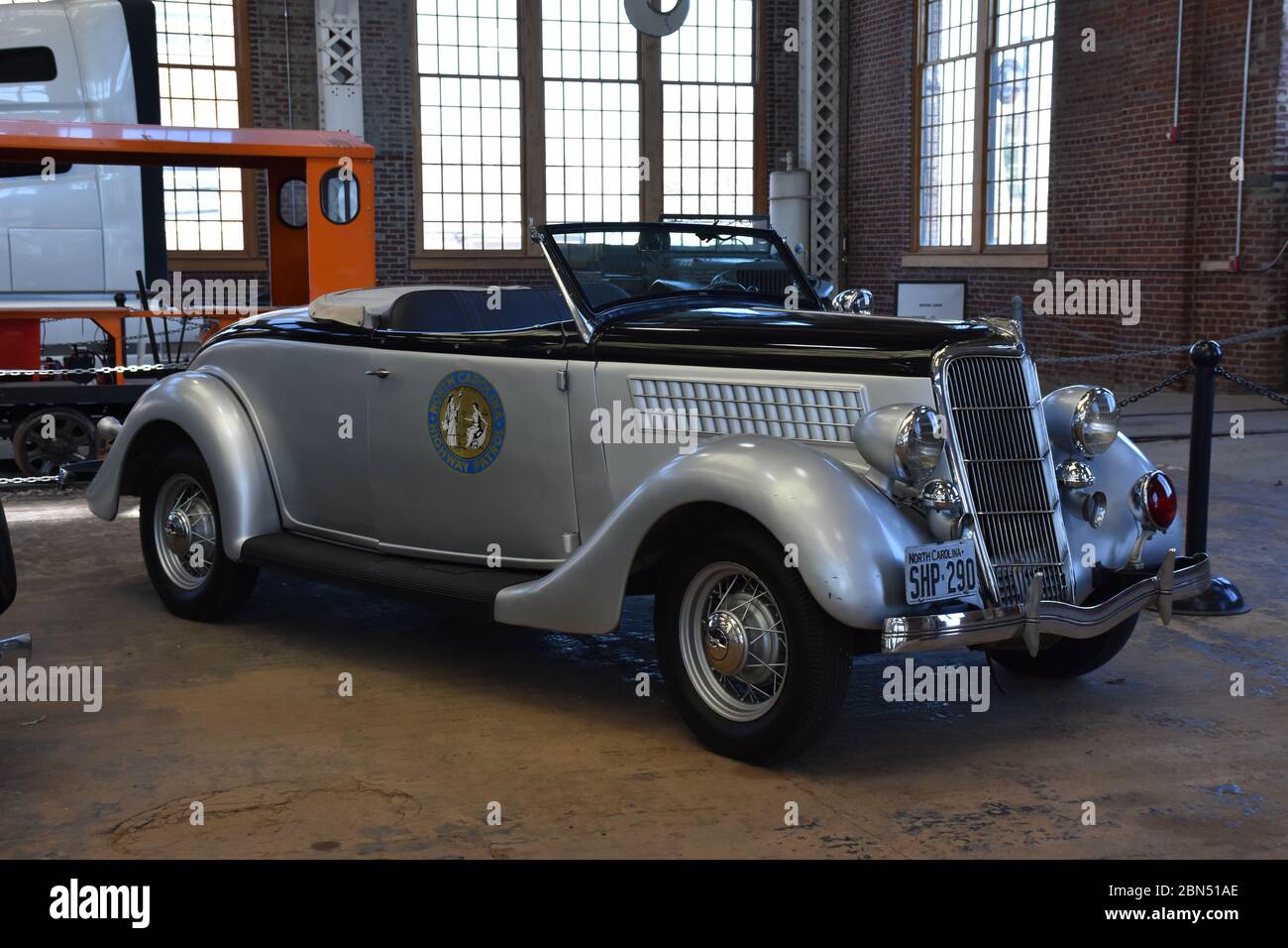 An Antique Ford Highway Patrol Car on display at the North Carolina