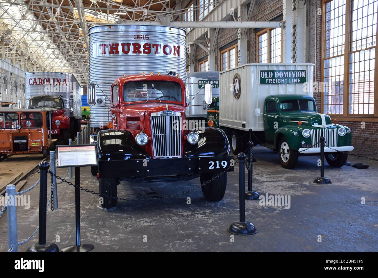 Vintage Trucks on display at the North Carolina Transportation Museum