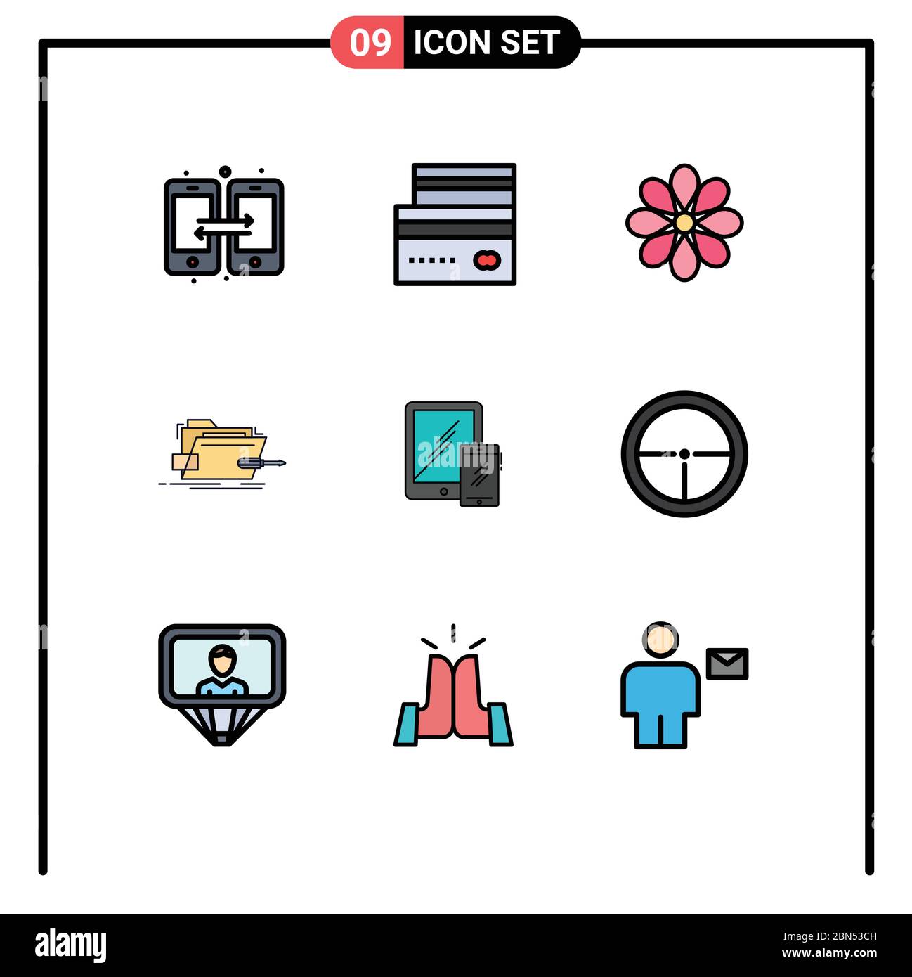 9 Creative Icons Modern Signs And Symbols Of Tech Repair Payment Box Flower Editable Vector 1092