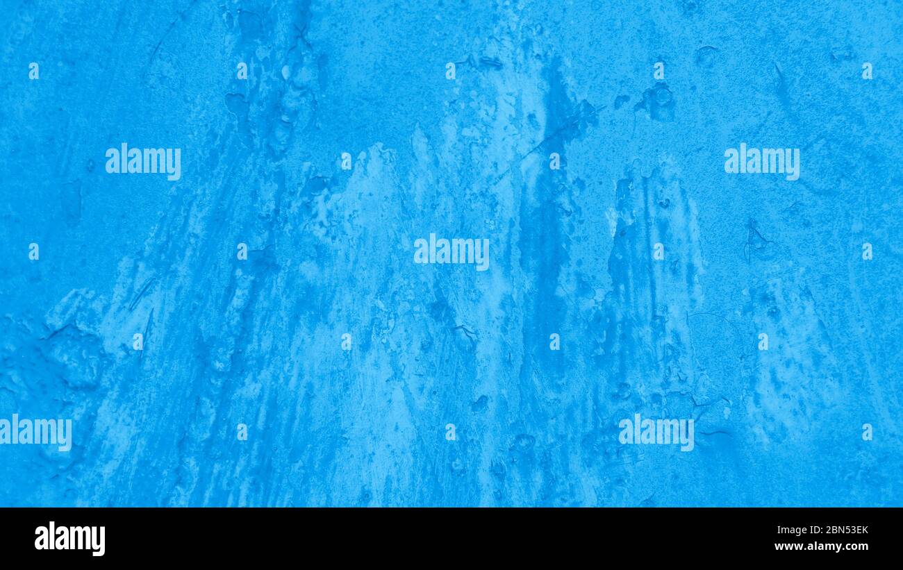 Old wall, abstract blue background texture, panoramic format Stock Photo