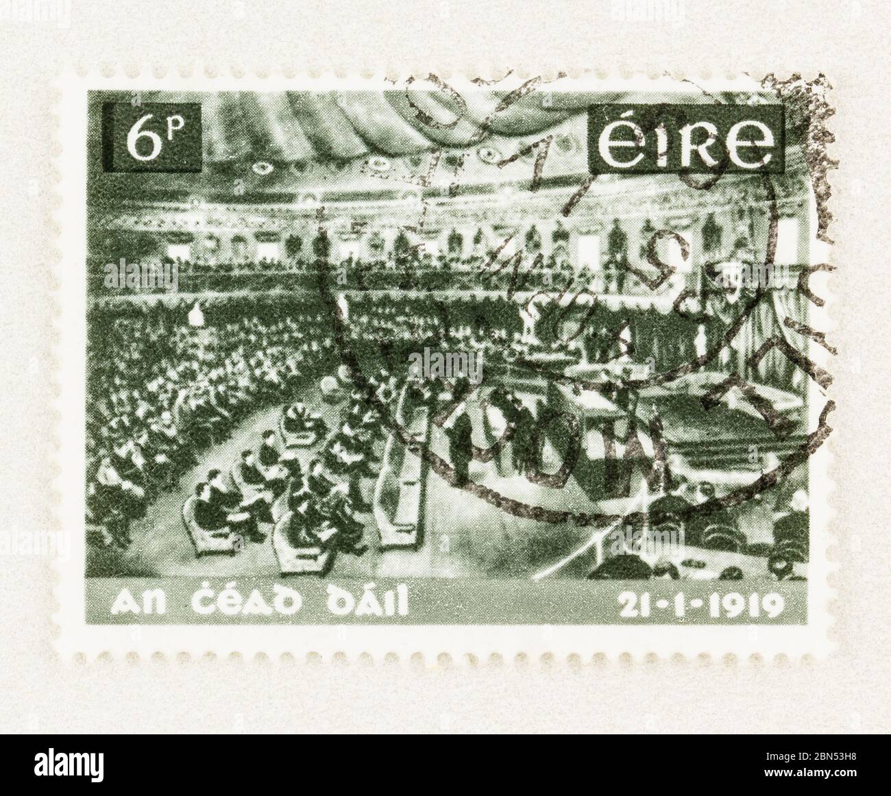 SEATTLE WASHINGTON - May 11, 2020: Eire stamp commemorating 50th anniversary of the first National Parliament in Ireland.  Scott # 268 Stock Photo