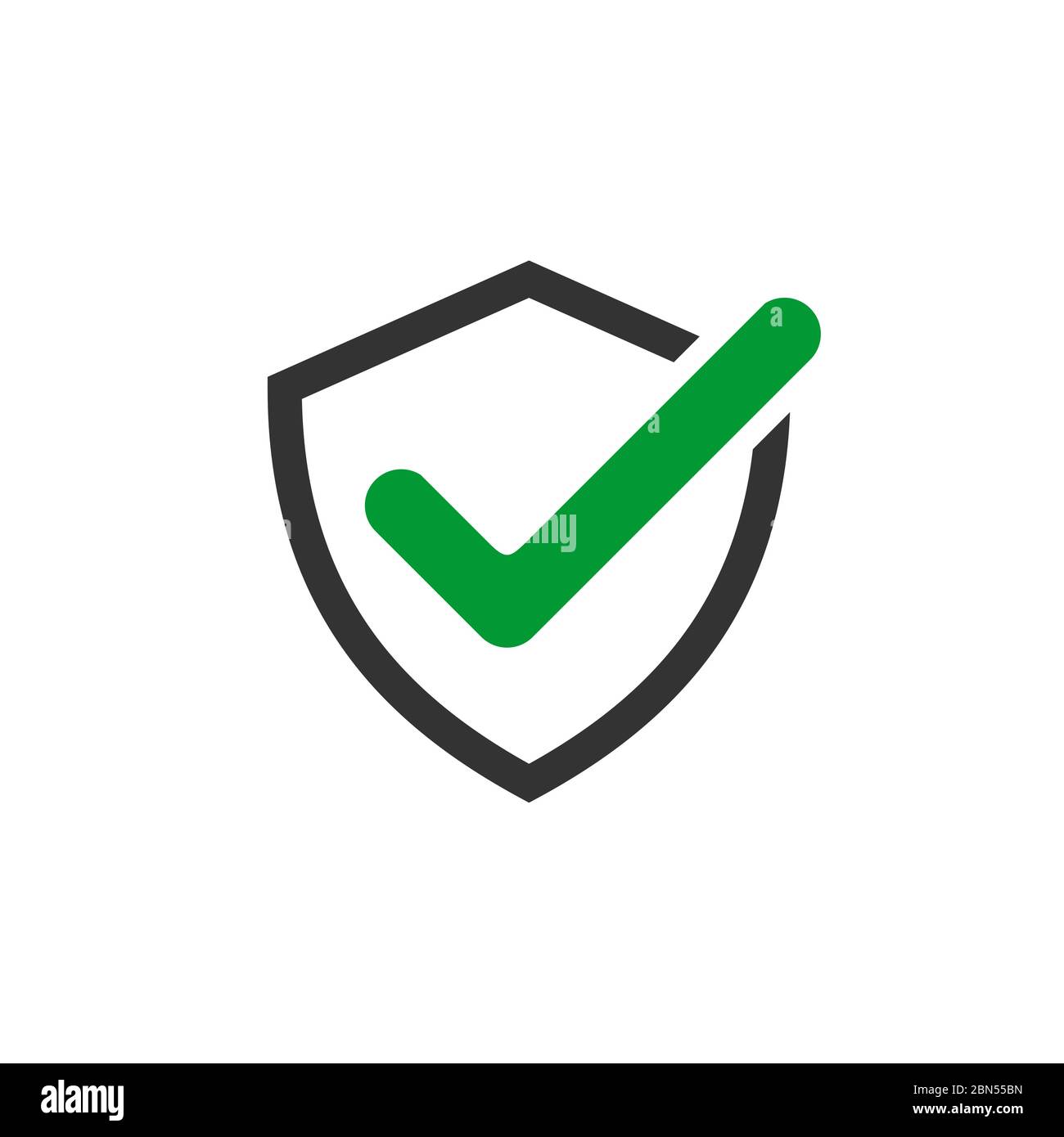 Green Check Mark Logo Template Illustration Design. Vector EPS 10 Stock