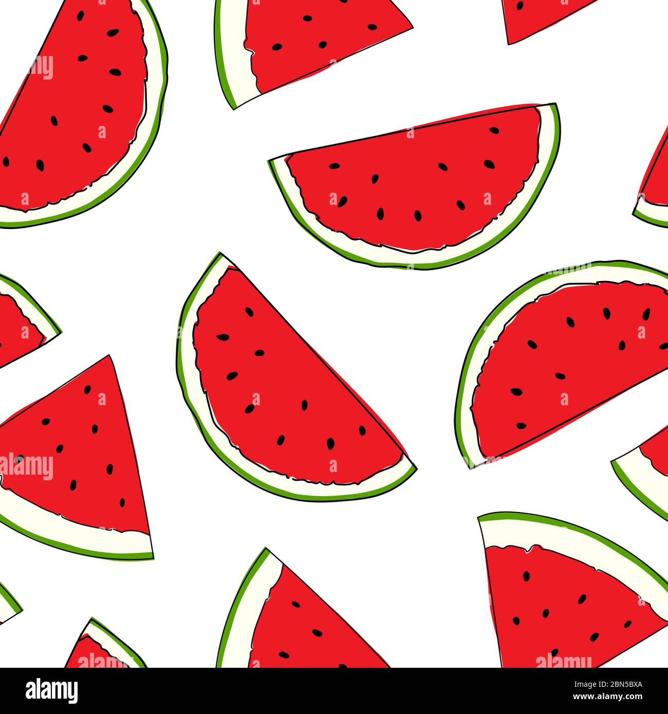 Watermelon illustration seamless pattern with bright color. Useful for ...