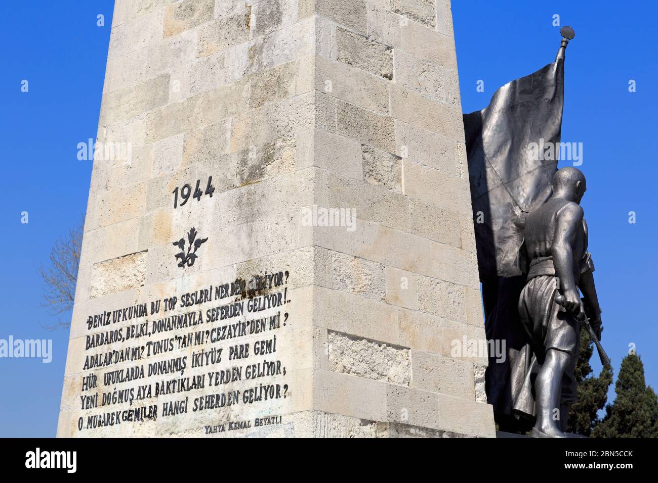Barbarossa Hayreddin Pasha Memorial, Besiktas Square, Istanbul, Turkey, Europe Stock Photo