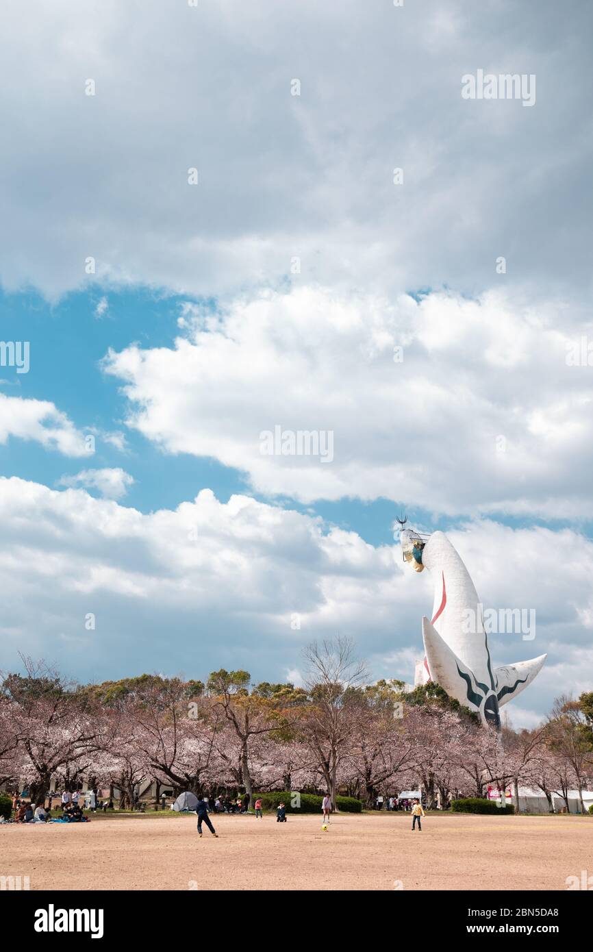 Osaka, Japan - April 3, 2019 : Expo '70 Commemorative Park at spring ...