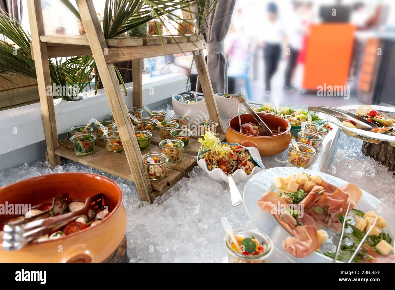 Luxury catering by the pool, food bloggers event, banquet, wedding ...