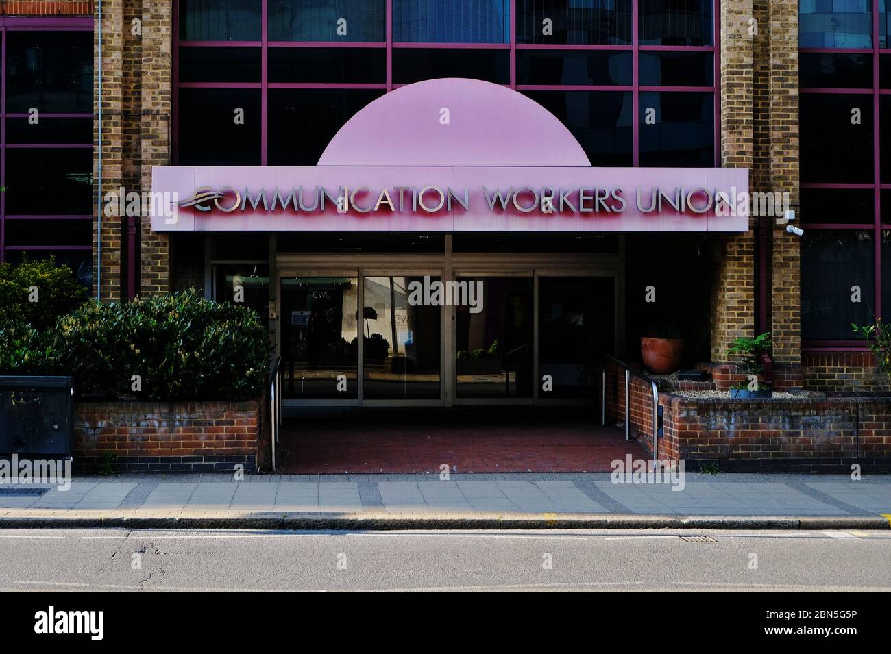The Communication Workers Union (CWU) headquarters in Wimbledon, a trade union supporting members employed in telephone, delivery and postal companies Stock Photo