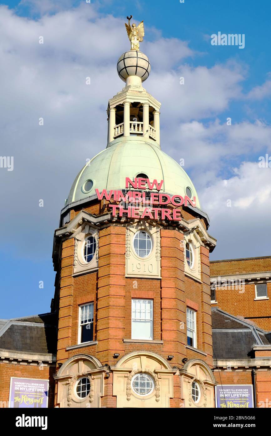 Dome of New Wimbledon Theatre in South West London, an Edwardian Grade
