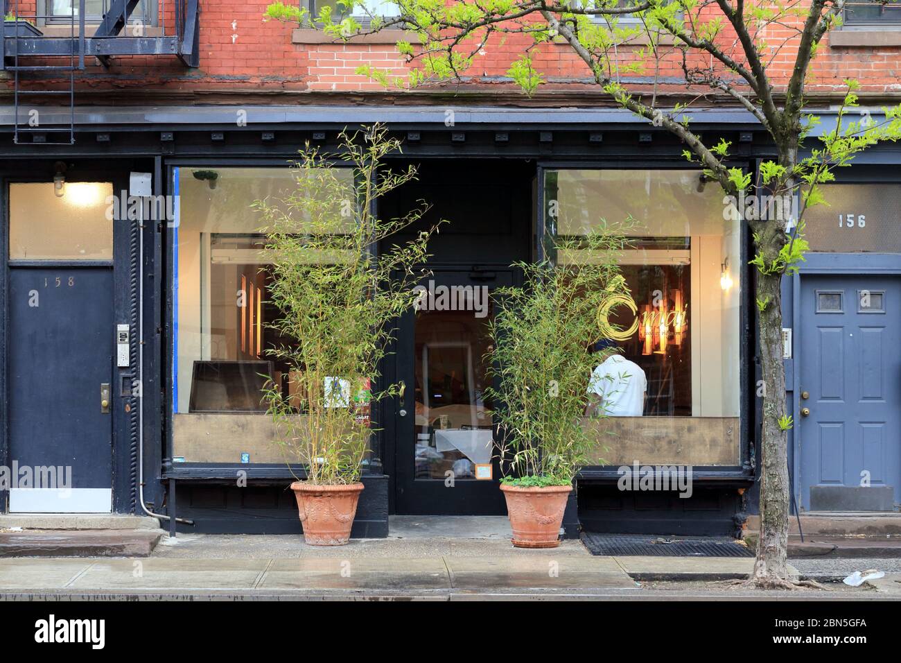 [historical storefront] Omai, 158 9th Ave, New York, NYC storefront photo of a Vietnamese restaurant in the Chelsea neighborhood of Manhattan. Stock Photo